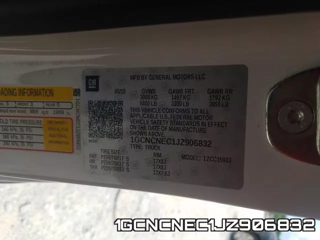 1GCNCNEC1JZ906832 фото 2
