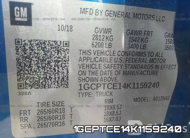 1GCPTCE14K1159240 фото 10