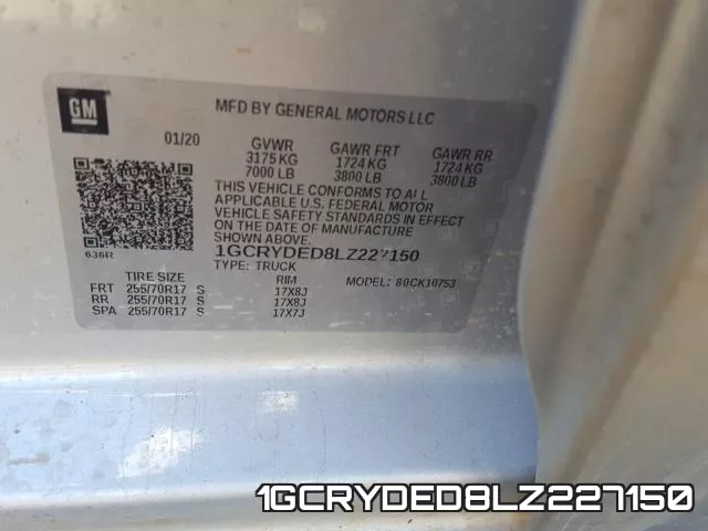 1GCRYDED8LZ227150 фото 2
