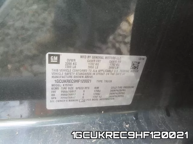 1GCUKREC9HF120021 фото 2