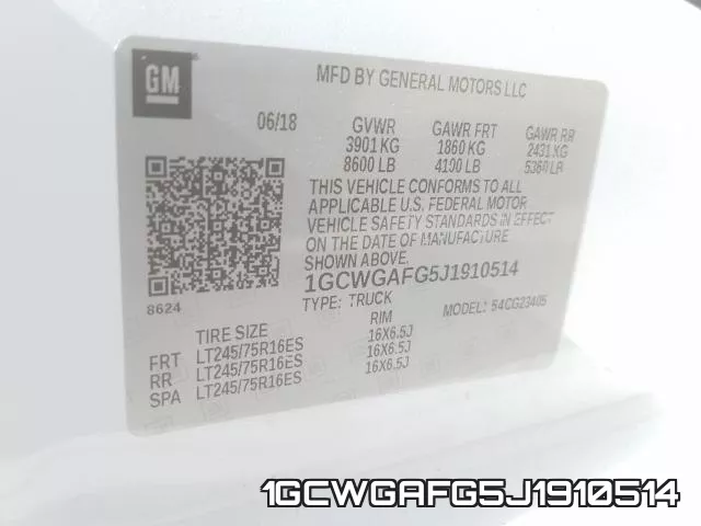 1GCWGAFG5J1910514 фото 2