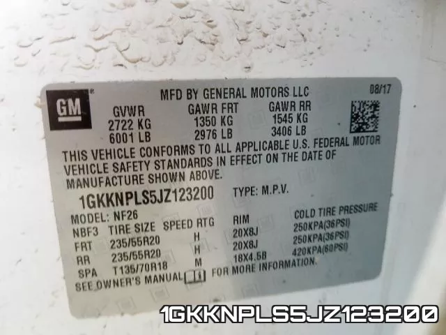 1GKKNPLS5JZ123200 фото 2