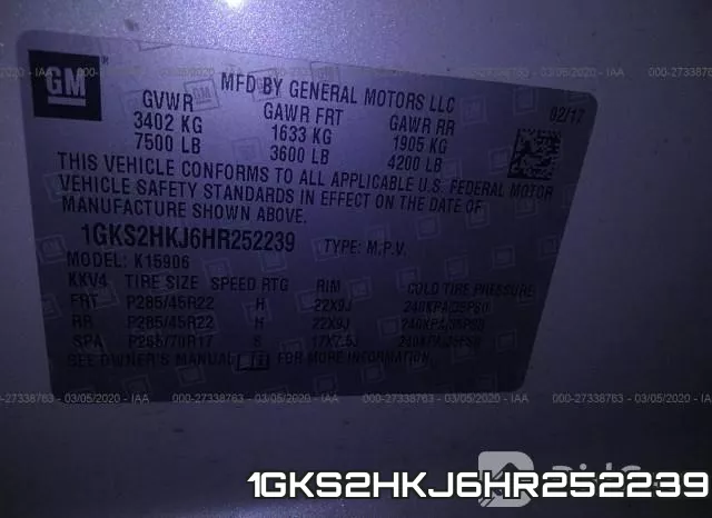 1GKS2HKJ6HR252239 фото 10