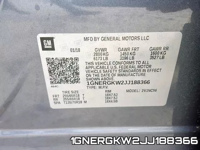 1GNERGKW2JJ188366 фото 2