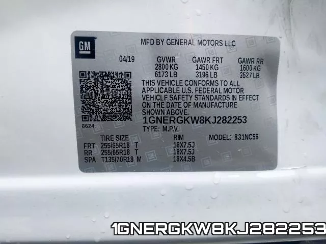 1GNERGKW8KJ282253 фото 2