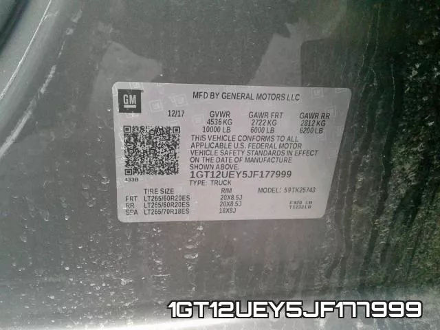 1GT12UEY5JF177999 фото 2