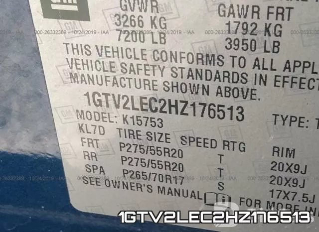 1GTV2LEC2HZ176513 фото 10