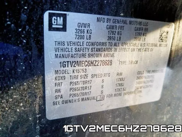 1GTV2MEC6HZ278628 фото 2