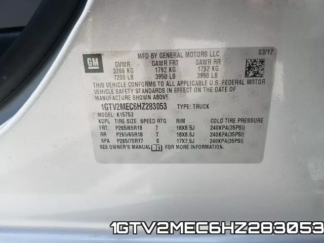 1GTV2MEC6HZ283053 фото 2