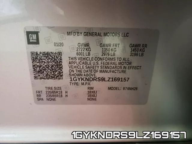 1GYKNDRS9LZ169157 фото 2