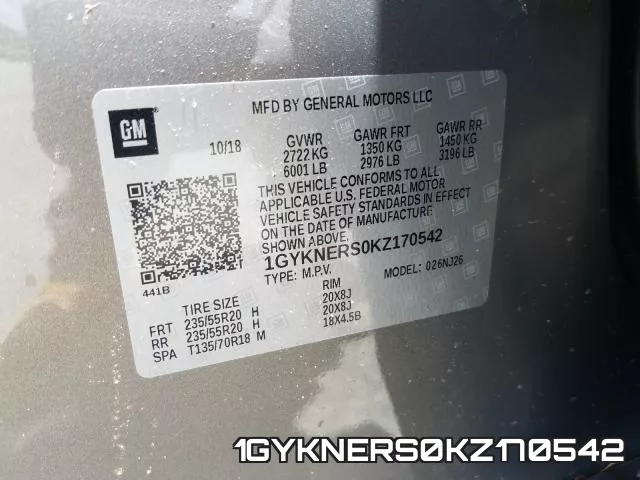 1GYKNERS0KZ170542 фото 2