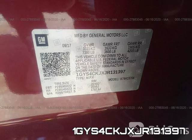 1GYS4CKJXJR131397 фото 10