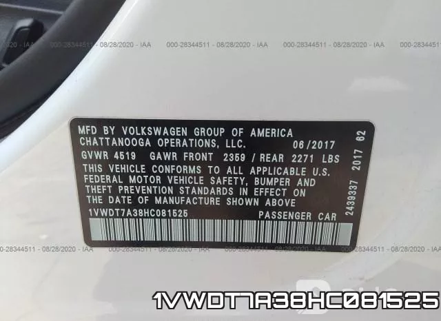 1VWDT7A38HC081525 фото 10