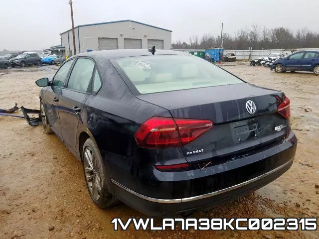 1VWLA7A38KC002315 фото 4