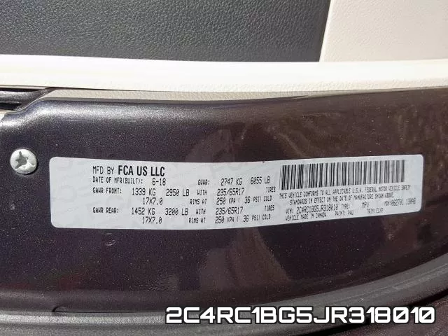 2C4RC1BG5JR318010 фото 2
