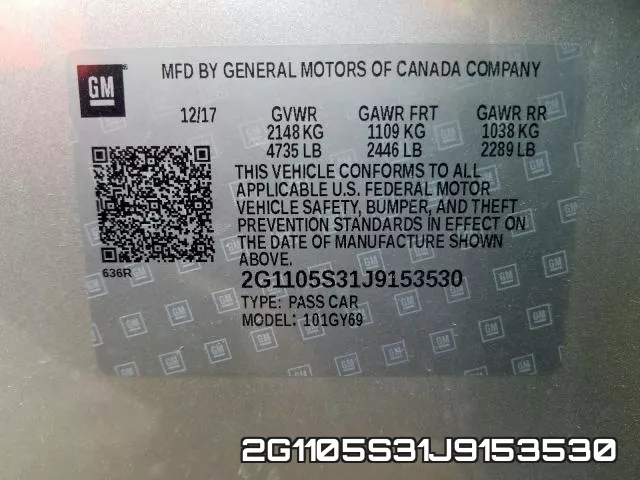 2G1105S31J9153530 фото 2