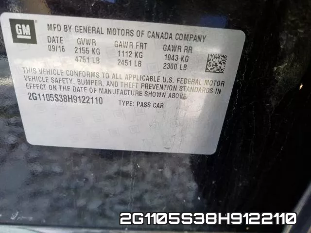 2G1105S38H9122110 фото 2