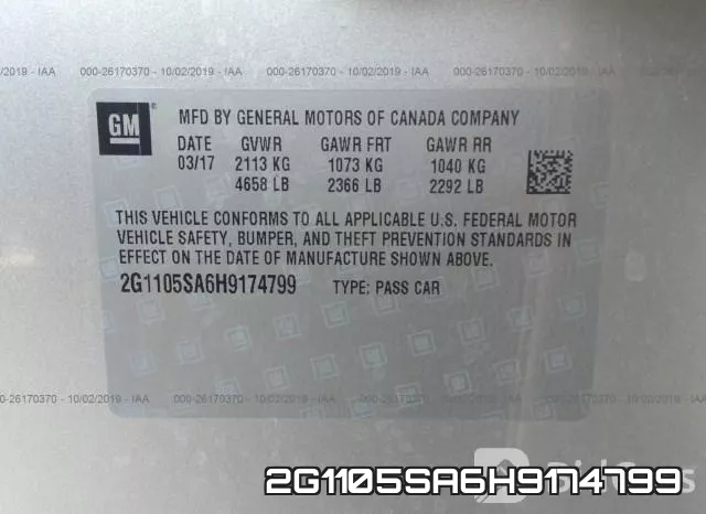 2G1105SA6H9174799 фото 10