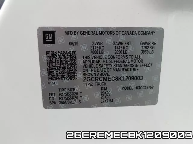 2GCRCMEC8K1209003 фото 2