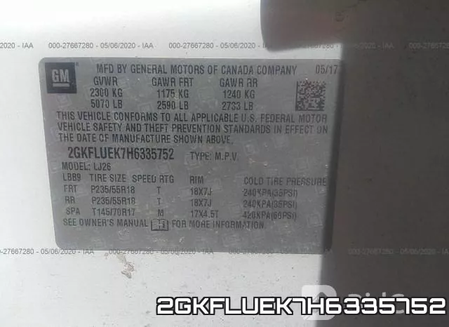 2GKFLUEK7H6335752 фото 10