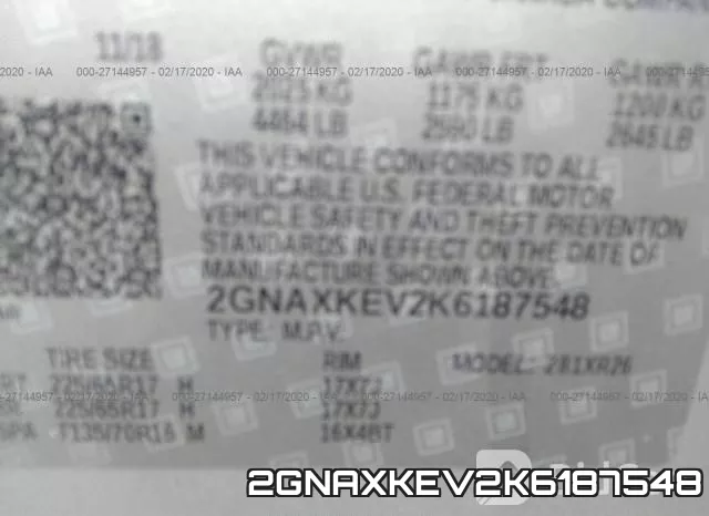 2GNAXKEV2K6187548 фото 10