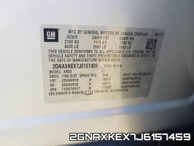 2GNAXKEX7J6157459 фото 2
