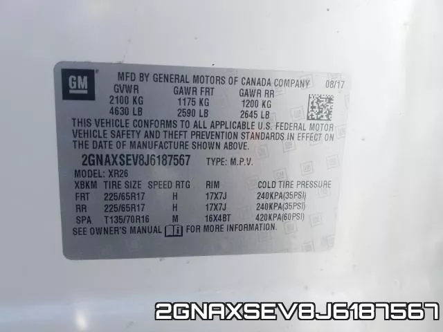 2GNAXSEV8J6187567 фото 2