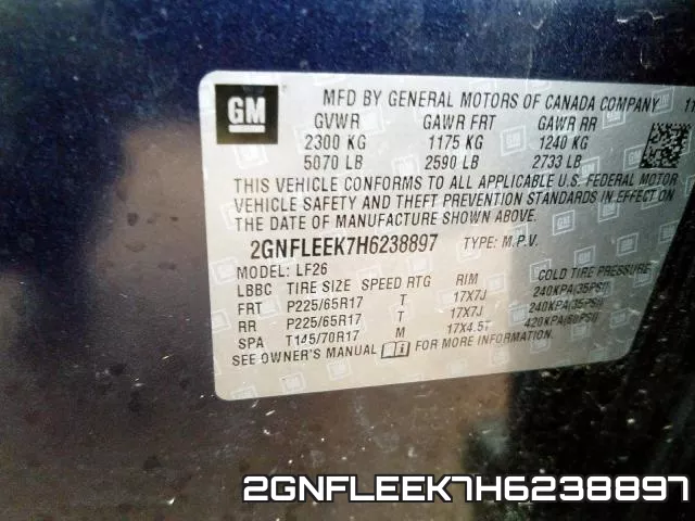 2GNFLEEK7H6238897 фото 2