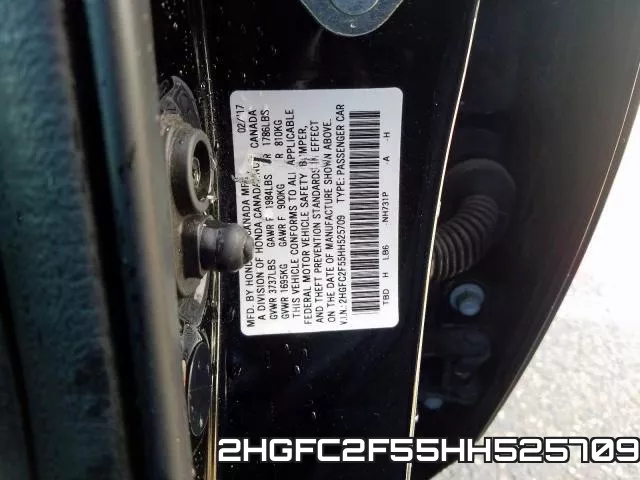 2HGFC2F55HH525709 фото 2