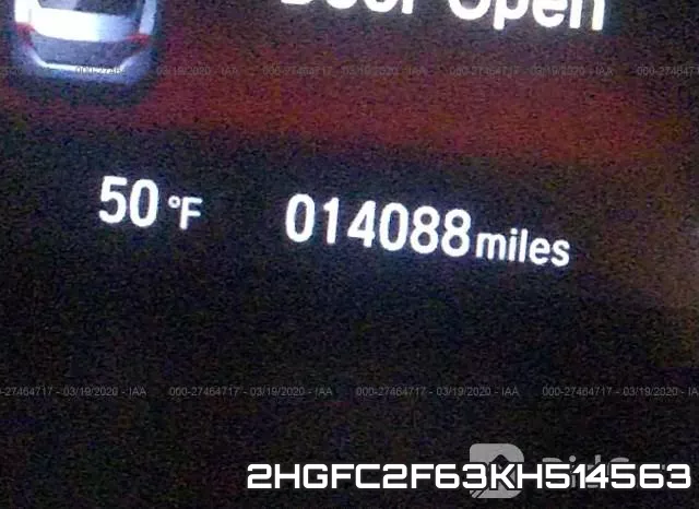 2HGFC2F63KH514563 фото 8