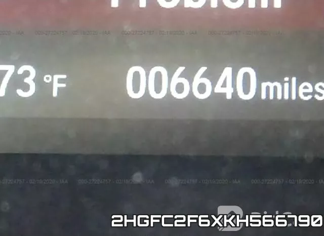 2HGFC2F6XKH566790 фото 8