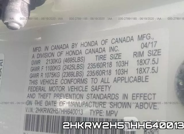 2HKRW2H57HH640013 фото 10