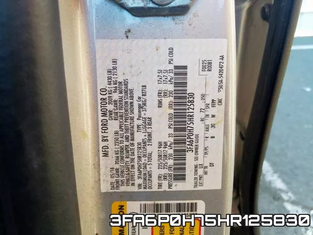 3FA6P0H75HR125830 фото 2