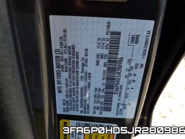 3FA6P0HD5JR280986 фото 2
