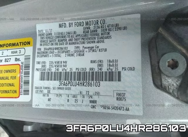 3FA6P0LU4HR286103 фото 10