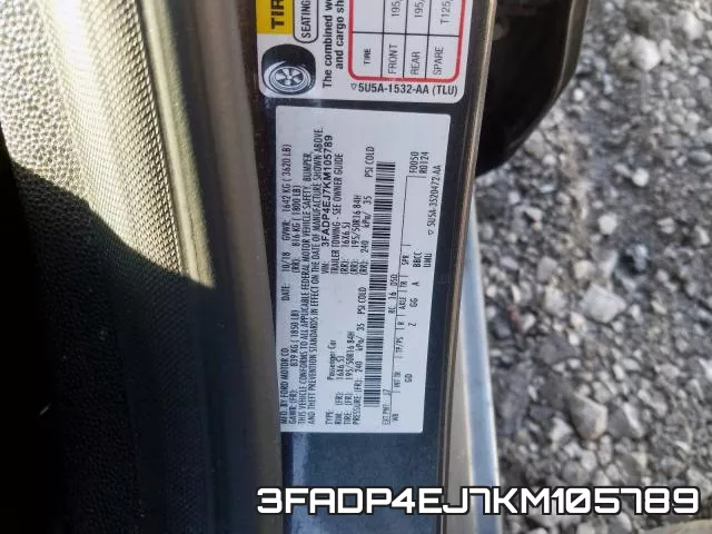 3FADP4EJ7KM105789 фото 2