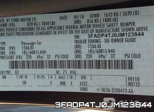 3FADP4TJ0JM123844 фото 9