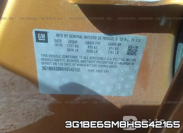 3G1BE6SM8HS542165 фото 10