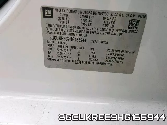 3GCUKREC9HG165944 фото 2
