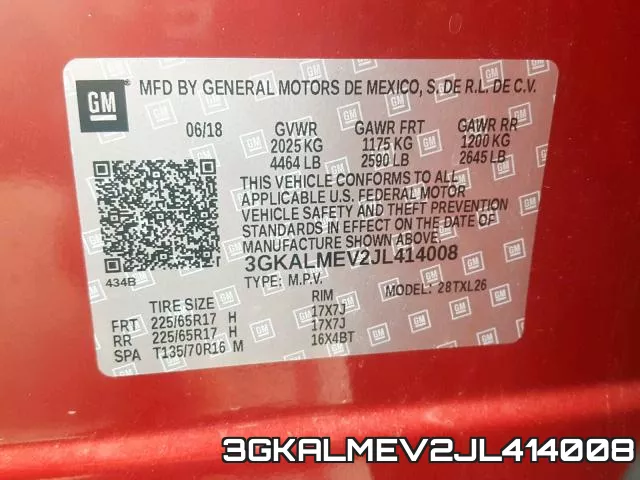3GKALMEV2JL414008 фото 2