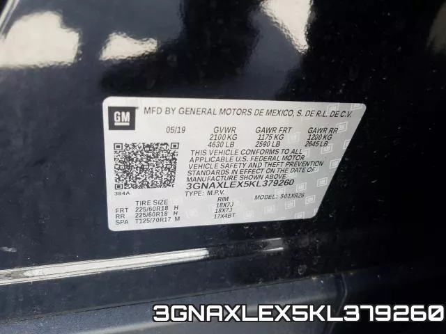 3GNAXLEX5KL379260 фото 2