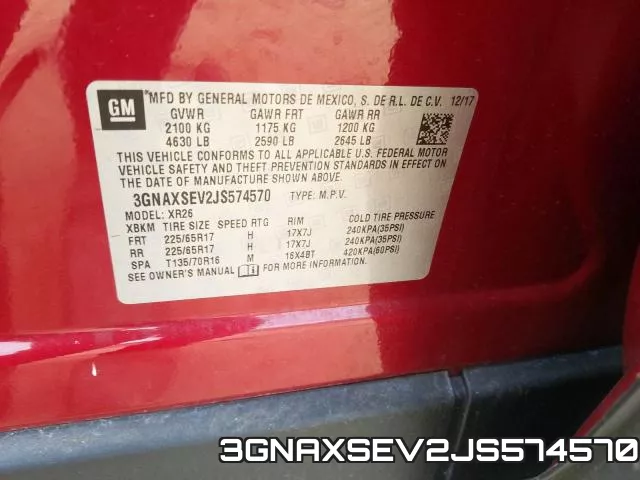 3GNAXSEV2JS574570 фото 2