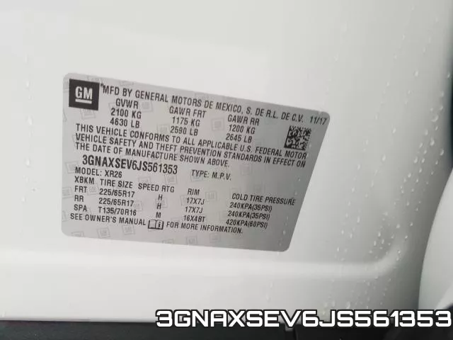 3GNAXSEV6JS561353 фото 2