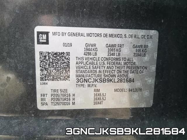 3GNCJKSB9KL281684 фото 2