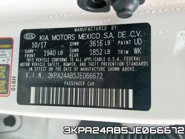 3KPA24AB5JE066672 фото 2