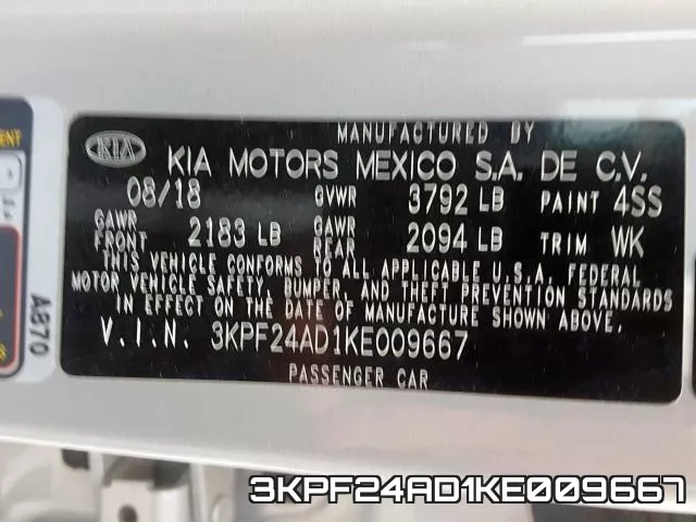 3KPF24AD1KE009667 фото 2