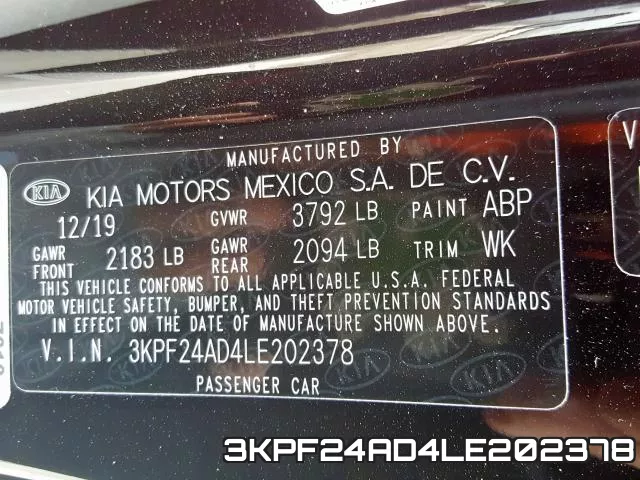 3KPF24AD4LE202378 фото 2