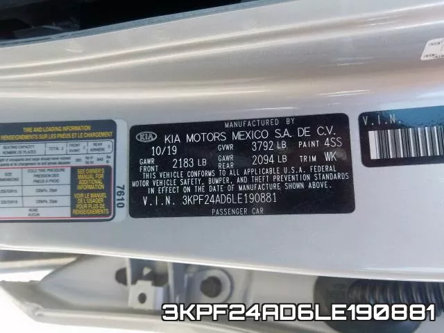 3KPF24AD6LE190881 фото 2