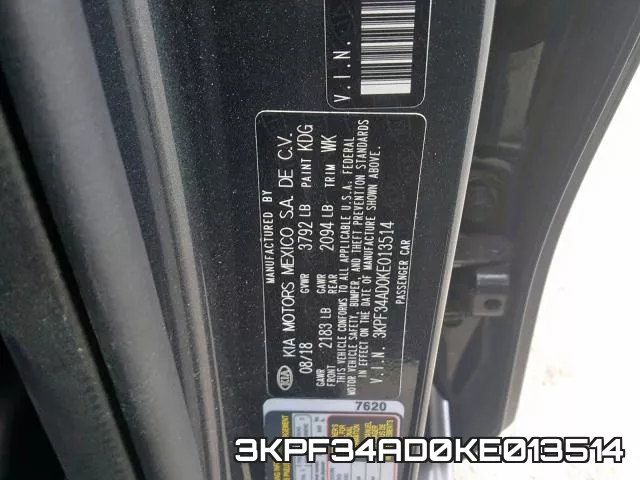 3KPF34AD0KE013514 фото 2