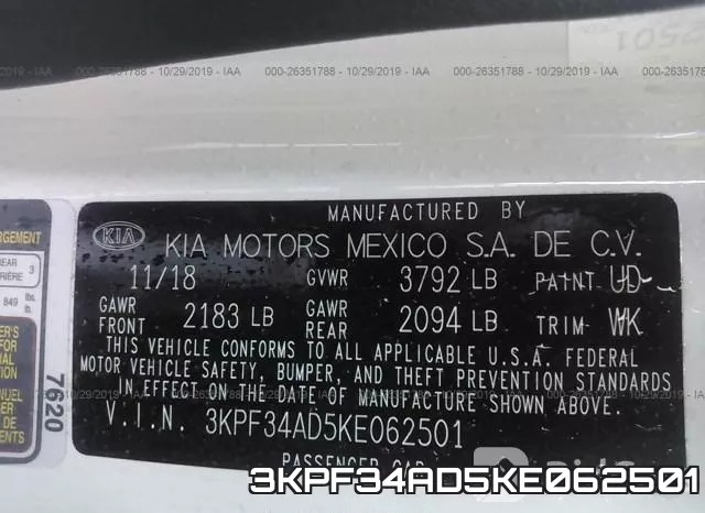 3KPF34AD5KE062501 фото 10